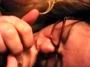 Sucking hubby cock cause he loves it